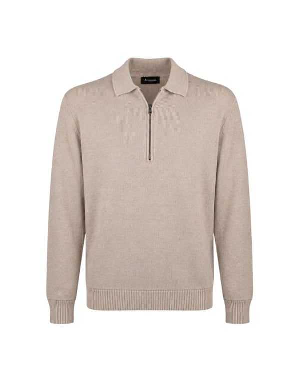 FW26F003M3105/06 058 Polo Manica Lunga Con Zip FW26F003M3105/06 058 Arovescio 