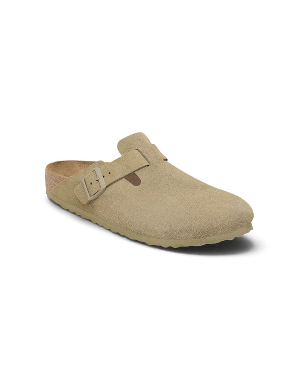 1025844 KHAKI ciabatta unisex boston in pelle scamosciata (cod: 1025844) 1025844 KHAKI Birkenstock 