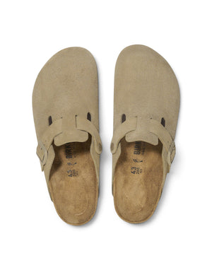 1025844 KHAKI ciabatta unisex boston in pelle scamosciata (cod: 1025844) 1025844 KHAKI Birkenstock 