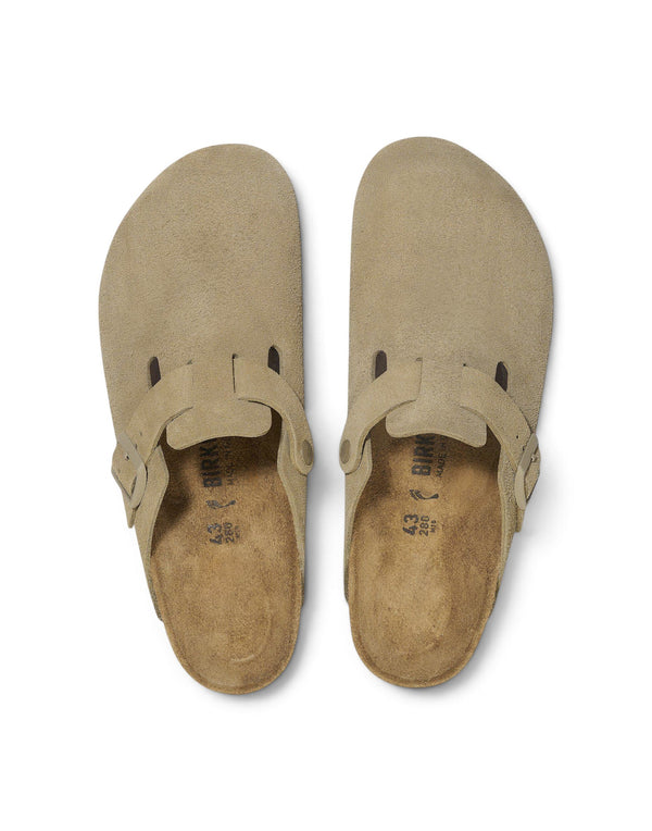 1025844 KHAKI ciabatta unisex boston in pelle scamosciata (cod: 1025844) 1025844 KHAKI Birkenstock 