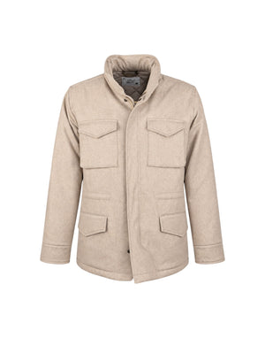 BLKMAI26-W5011 Beige Giubbotto Uomo Field Jacket In Lana Travis (cod: BLKMAI26-W5011) BLKMAI26-W5011 Beige Bl'Ker 