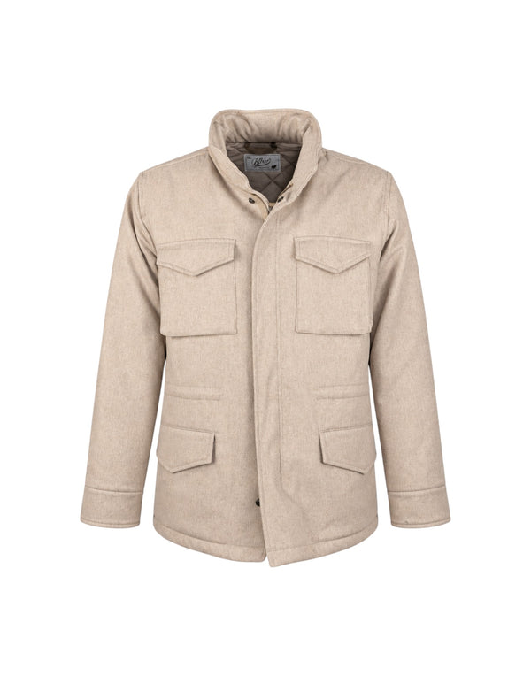 BLKMAI26-W5011 Beige Giubbotto Uomo Field Jacket In Lana Travis (cod: BLKMAI26-W5011) BLKMAI26-W5011 Beige Bl'Ker 