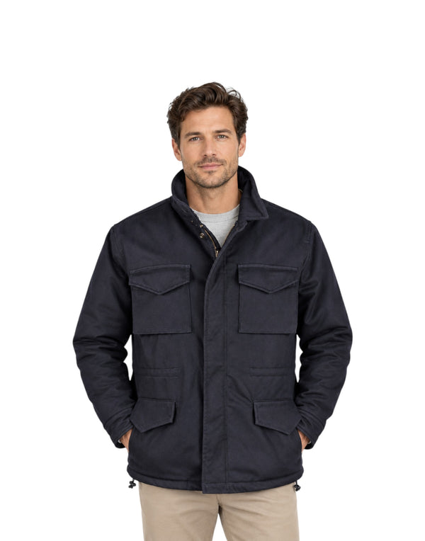 BLKMAI26-W5011 Blu Giubbotto Uomo Field Jacket In Lana Travis (cod: BLKMAI26-W5011) BLKMAI26-W5011 Blu Bl'Ker 