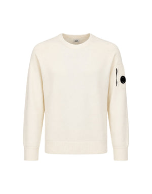 21CMKN085A110149A 103 Lambswool Lens Crewneck Sweater 21CMKN085A110149A 103 C.P. Company 