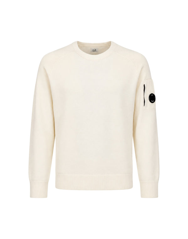 21CMKN085A110149A 103 Lambswool Lens Crewneck Sweater 21CMKN085A110149A 103 C.P. Company 