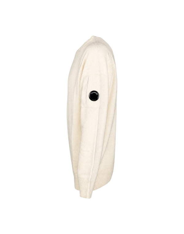 21CMKN085A110149A 103 Lambswool Lens Crewneck Sweater 21CMKN085A110149A 103 C.P. Company 