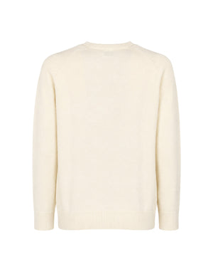 21CMKN085A110149A 103 Lambswool Lens Crewneck Sweater 21CMKN085A110149A 103 C.P. Company 