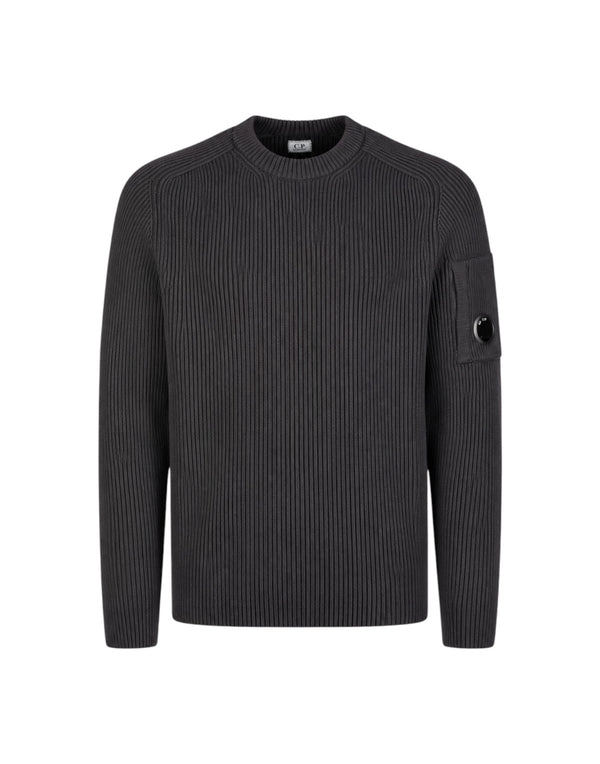 21CMKN101A006608A 999 Full Rib Cotton Lens Crewneck Sweater 21CMKN101A006608A 999 C.P. Company 