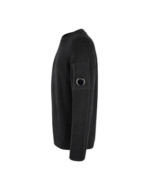 21CMKN101A006608A 999 Full Rib Cotton Lens Crewneck Sweater 21CMKN101A006608A 999 C.P. Company 