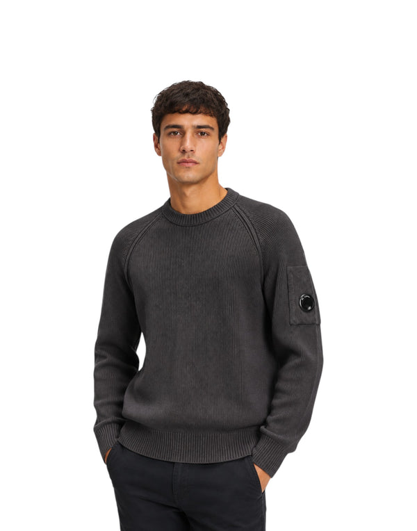 21CMKN196A005558G 888 Chenille Cotton Lens Crewneck Sweater 21CMKN196A005558G 888 C.P. Company 