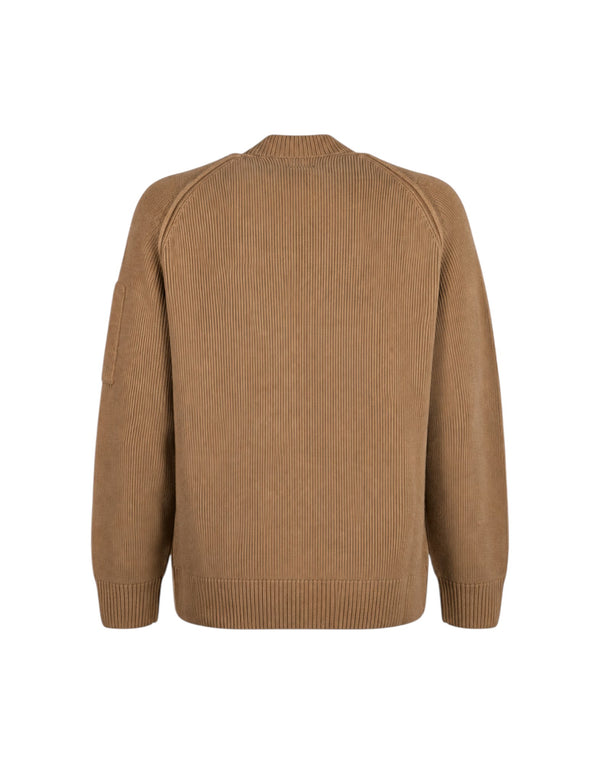 21CMKN198A005558G 340 Chenille Cotton Lens Polo Sweater 21CMKN198A005558G 340 C.P. Company 
