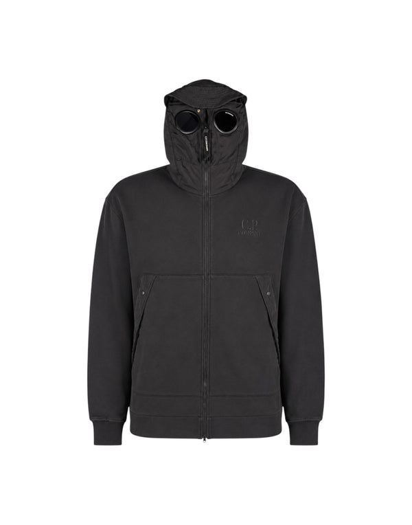 21CMSS032A005835M 999 Diagonal Raised Fleece Mixed Boxy Hooded Sweatshirt 21CMSS032A005835M 999 C.P. Company 