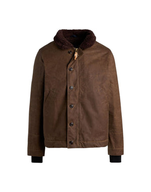 7061B-WX DARK TAN Giubbotto Deck Jacket 7061B-WX DARK TAN Manifattura Ceccarelli 