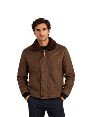 7061B-WX DARK TAN Giubbotto Deck Jacket 7061B-WX DARK TAN Manifattura Ceccarelli 