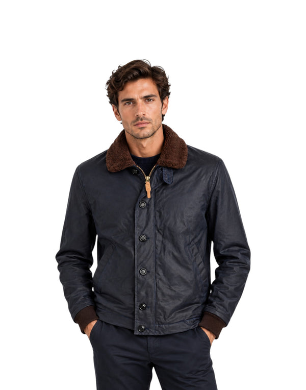 7061B-WX NAVY Giubbotto Deck Jacket 7061B-WX NAVY Manifattura Ceccarelli 