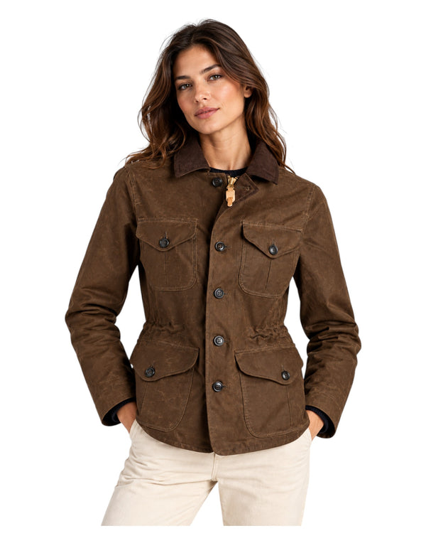 W8628W-WX DARK TAN Giubbotto  Alligator Jacket W8628W-WX DARK TAN Manifattura Ceccarelli 