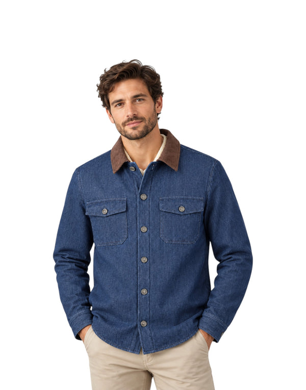 LAND004TEX0001 00717M Giacca Landeck Denim In Cotone LAND004TEX0001 00717M MC2 Saint Barth 