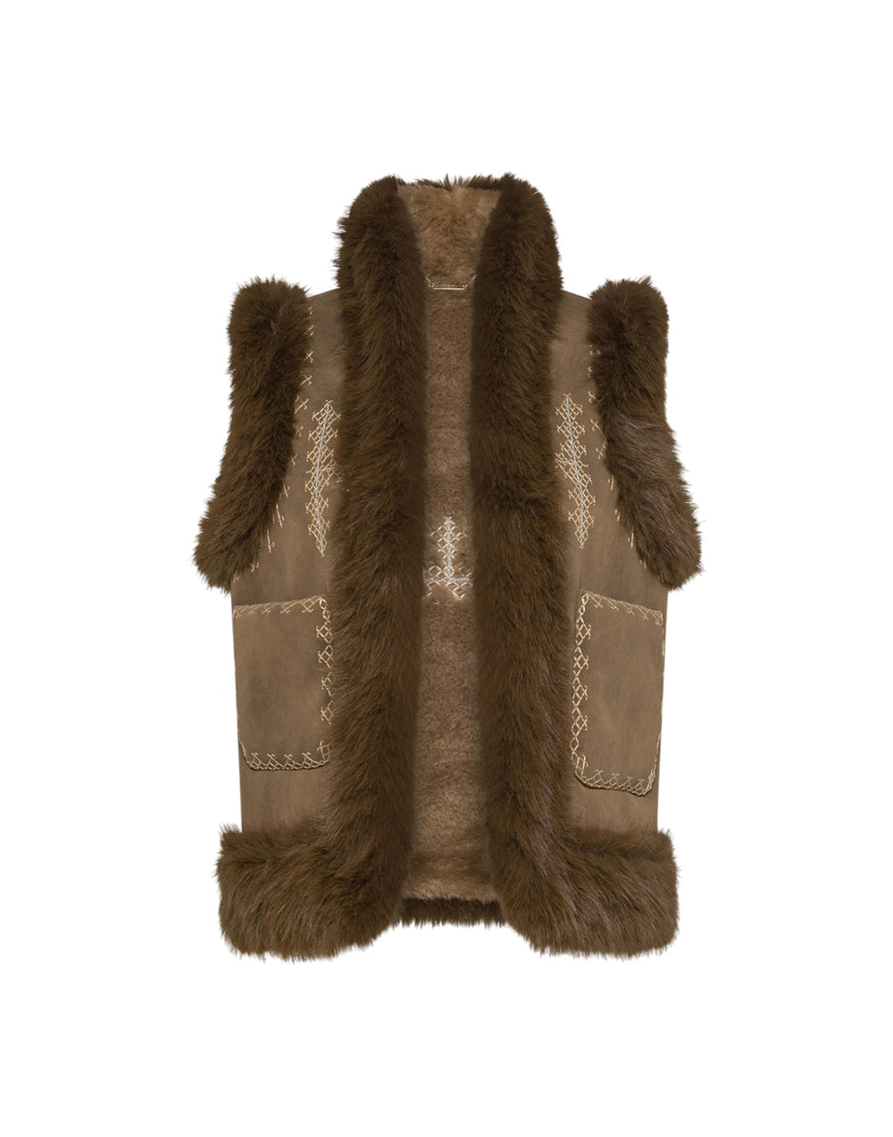 GT016950_770056 055 Gilet Ecomontone Pelo Lungo GT016950_770056 055 Seventy 