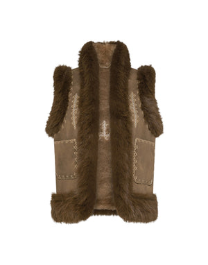 GT016950_770056 055 Gilet Ecomontone Pelo Lungo GT016950_770056 055 Seventy 