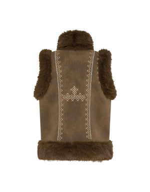 GT016950_770056 055 Gilet Ecomontone Pelo Lungo GT016950_770056 055 Seventy 