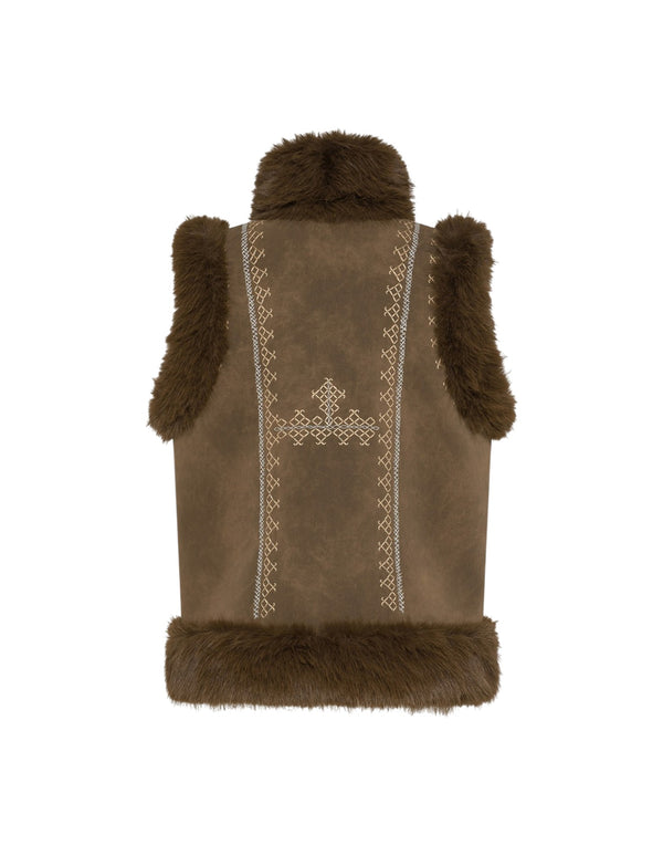 GT016950_770056 055 Gilet Ecomontone Pelo Lungo GT016950_770056 055 Seventy 