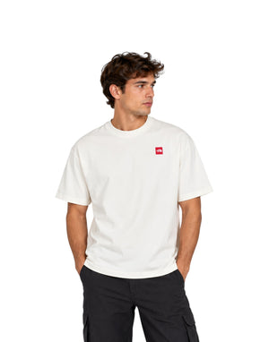NF0A8EG5 QLI1 T-Shirt Uomo M TNF Red Box S/S Tee White Dune (cod: NF0A8EG5) NF0A8EG5 QLI1 The North Face 