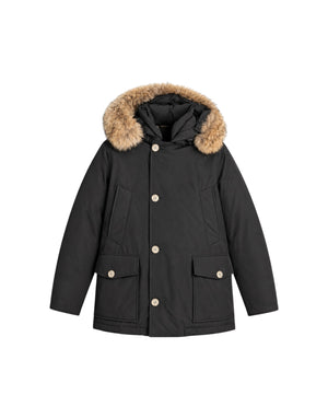 CFWOOU0484MBUT0001 BLK Arctic Anorak in Ramar Cloth con pelliccia removibile CFWOOU0484MBUT0001 BLK Woolrich 