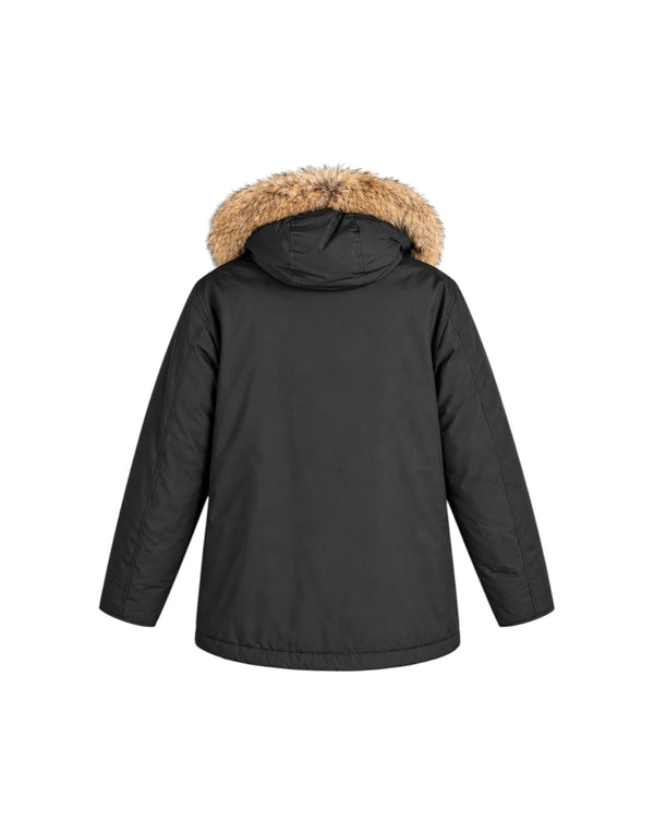 CFWOOU0484MBUT0001 BLK Arctic Anorak in Ramar Cloth con pelliccia removibile CFWOOU0484MBUT0001 BLK Woolrich 