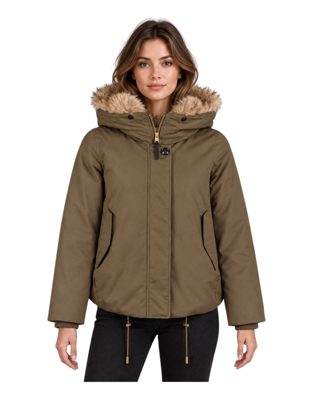CFWWOU2237FRUT1974 614 Best Cotton Faux Fur Short Parka CFWWOU2237FRUT1974 614 Woolrich 
