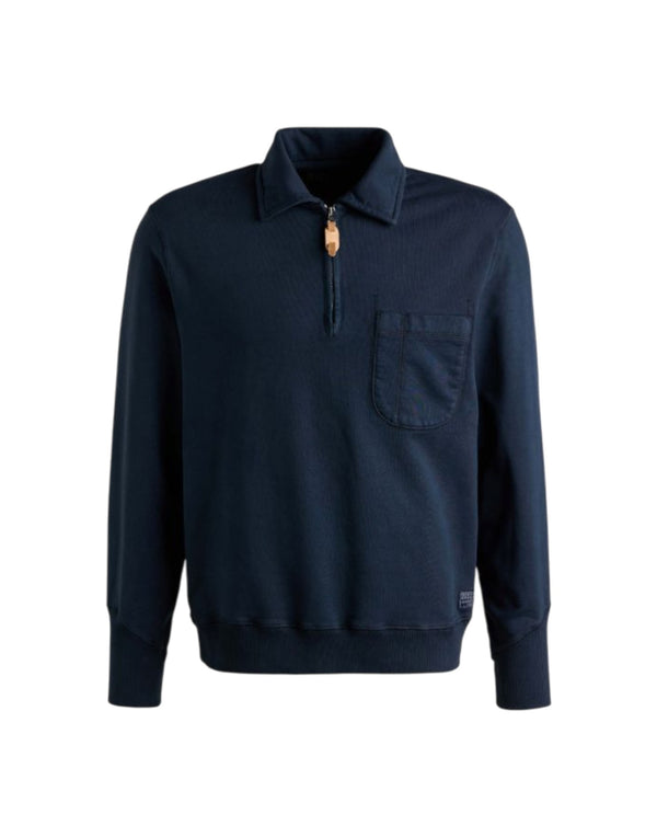 F201 NAVY felpa con zip F201 NAVY Manifattura Ceccarelli 