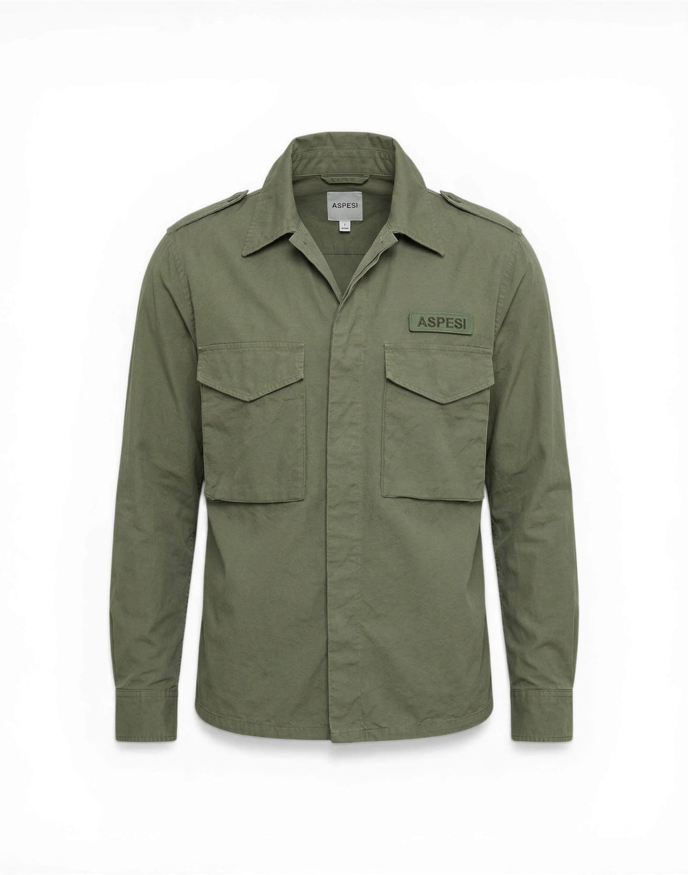 Aspesi Camicia Militare Cotone Tinto Capo Camicia uomo verde