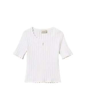 261GJ3015 00526 Maglia fitted a costine 261GJ3015 00526 Twinset 