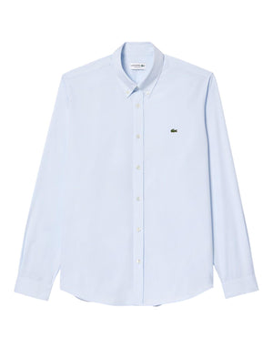 Lacoste Camicia in cotone regular fit Camicia uomo azzurro