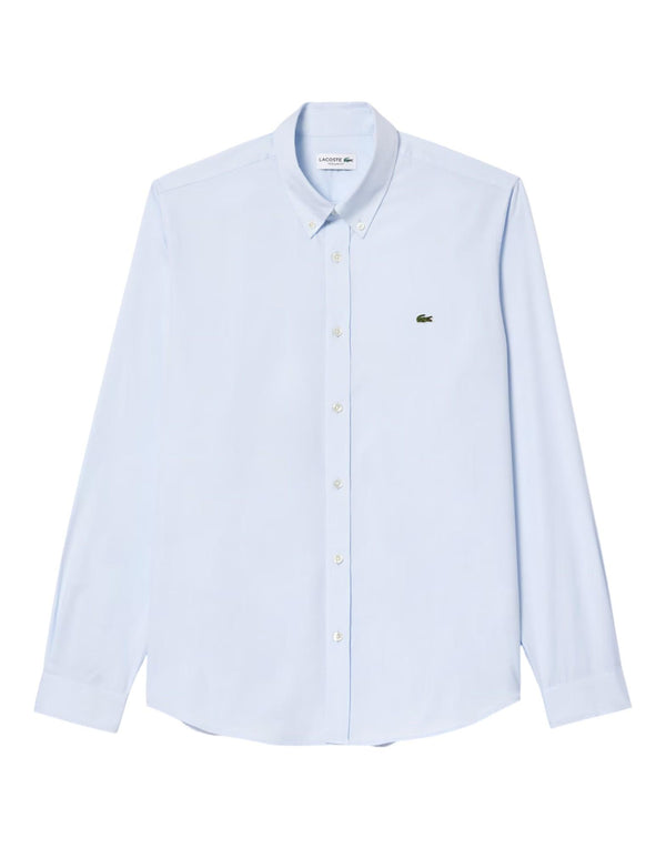 Lacoste Camicia in cotone regular fit Camicia uomo azzurro