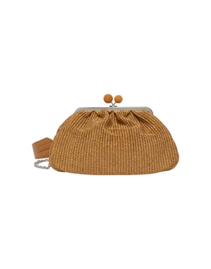 Weekend Max Mara Pasticcino Bag Medium effetto rafia Borsa donna arancione