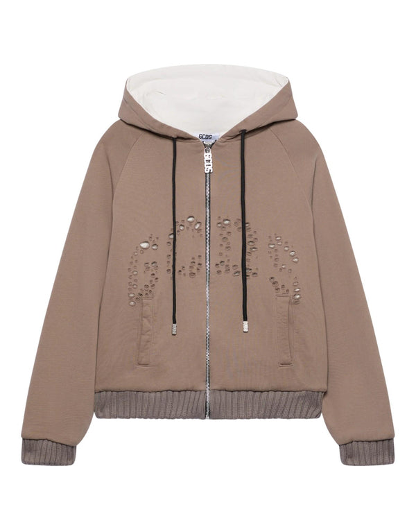 B2CW1915JE7 30 Felpa con cappuccio e full zip B2CW1915JE7 30 GCDS 