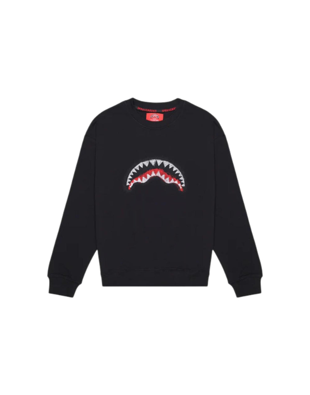 SP863EBLK BK Scribble Embroidery Shark Crew SP863EBLK BK Sprayground 