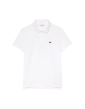 Lacoste Polo regular fit petit piqué Polo donna bianco