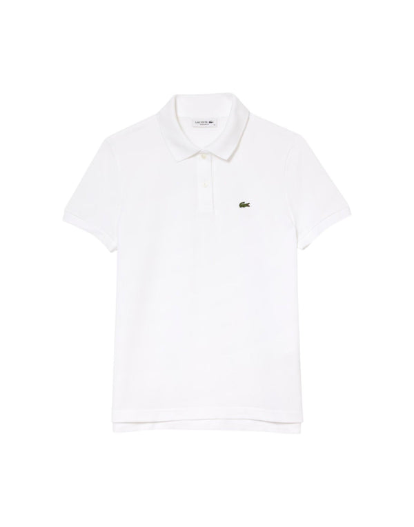 Lacoste Polo regular fit petit piqué Polo donna bianco