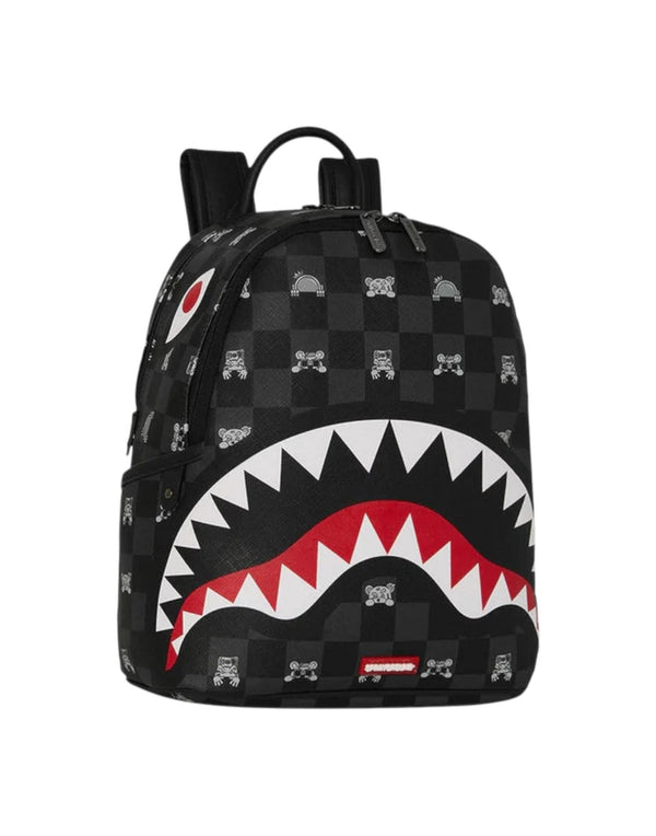 910B8908NSZ UNI Gray Peeking Character Check Savage Backpack 910B8908NSZ UNI Sprayground 