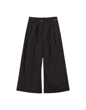 261GJ2020 00006 Pantaloni cropped in popeline con borchie 261GJ2020 00006 Twinset 