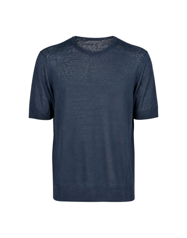 M5425-1042 0650 Girocollo manica corta in lino<BR/><BR/><BR/> M5425-1042 0650 MasQ 