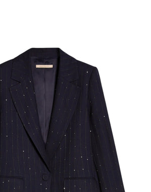 Pennyblack Blazer gessato Giacca donna blu immagine 2