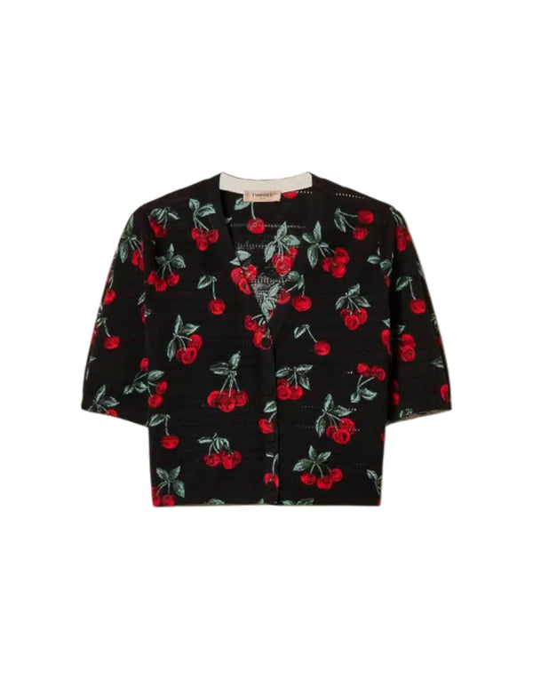 261TT3270 13500 Cardigan con stampa ciliegie 261TT3270 13500 Twinset 