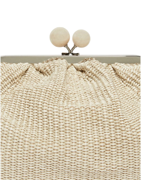 Weekend Max Mara Pasticcino Bag Medium effetto rafia Borsa donna beige immagine 4