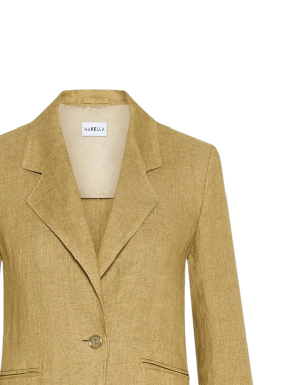 2613041092200 003 Blazer aderente in lino delavé 2613041092200 003 Marella 