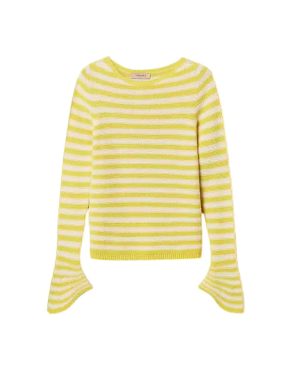 261TP3221 13381 Maglia Seamless Girocollo Righe 261TP3221 13381 Twinset 