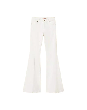 Twinset Pantaloni Flare Bull Cotone Pantaloni Palazzo donna giglio