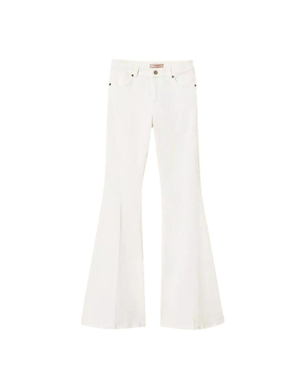 Twinset Pantaloni Flare Bull Cotone Pantaloni Palazzo donna giglio