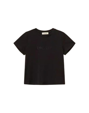 261GJ2252 00006 T-shirt regular con logo ricamato 261GJ2252 00006 Twinset 